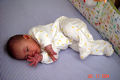 Baby K's favorite sleeping position