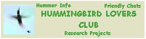 Visit the HUMMINGBIRD LOVERS CLUB