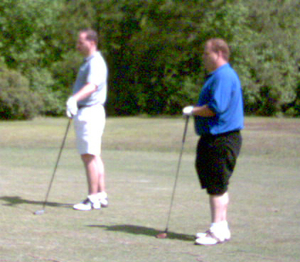 Hubby Joal and teammate Wayne getting ready to golf...