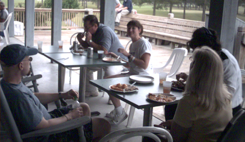 Eating after the match!