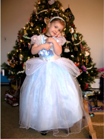 Bethan with her Cinderella doll