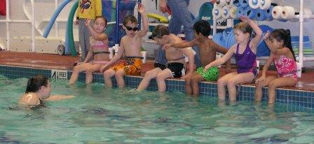 Bethan practices her stroke