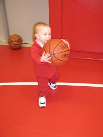 Thomas tries to join in the game