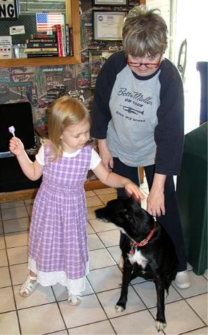 Bethan meets Prudence at "Pepper's" auto shop.
