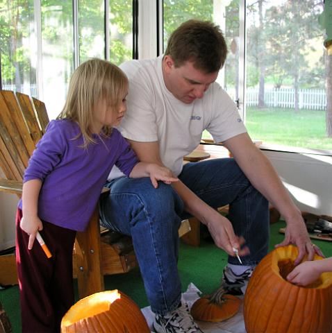 "Carve right there Daddy"