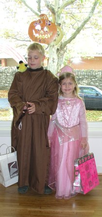 Costumed up for parade downtown