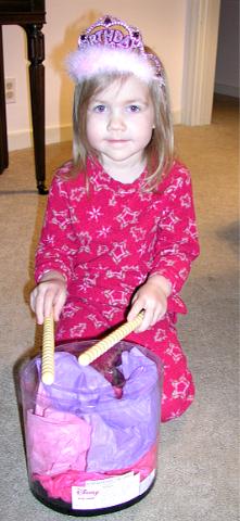 Bethan makes her own princess drum!