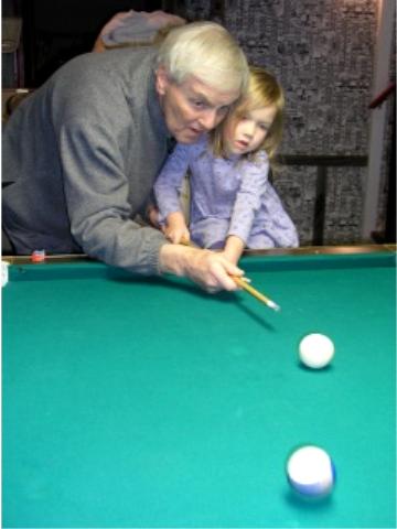 Bethan helps Grumpy with a shot. 