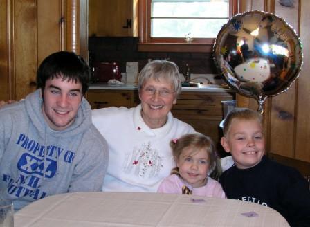 Rob(16), Gramma(70), Bethan(5), and Jeffery(8) celebrate their birthdays.