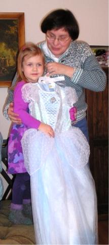 A Cinderella gown from Aunt Lisa