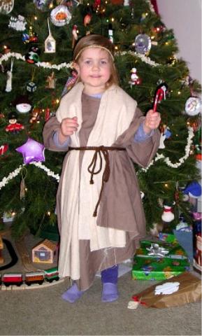 Bethan was a shepherdess in the Christmas pagent