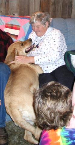 Riley with her favorite human
