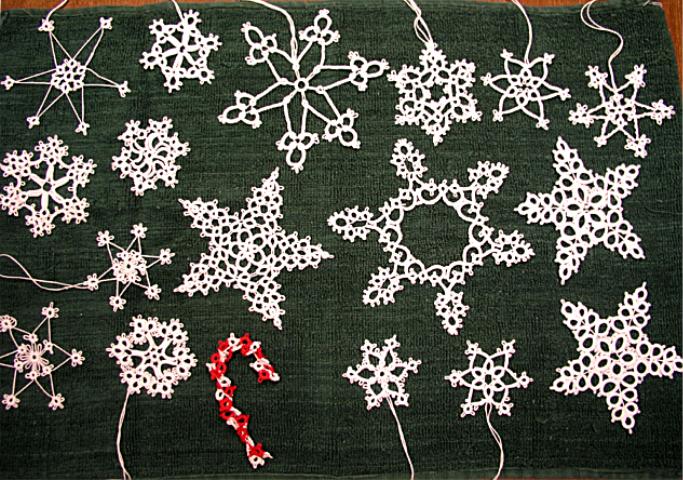 Some of Laura's tatting work