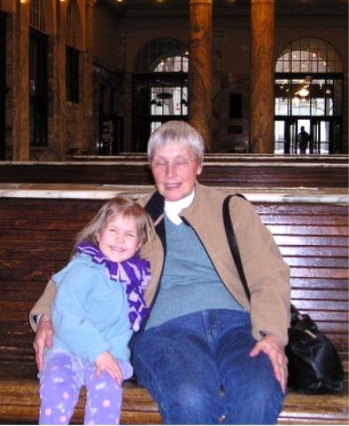 Ouimette girls at Union station