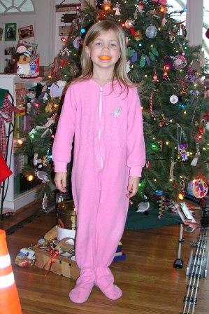 Christmas orange-lips