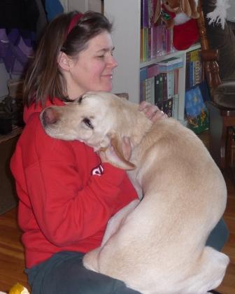 Jake gets some Christmas cuddles