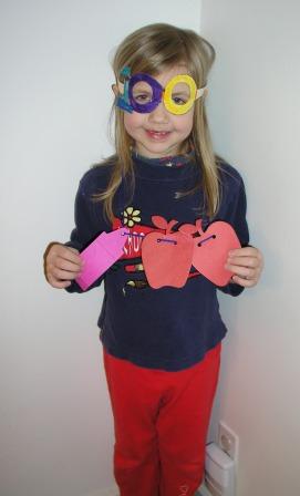 Bethan celebrates the 100th day of school