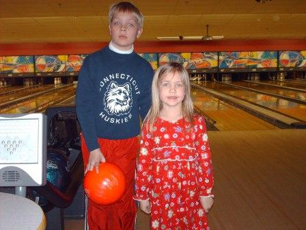 Ron takes the big kids bowling - Jeffery takes pictures