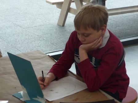 Jeffery working on his masterpiece