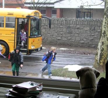 Jake awaits Jeffery's bus
