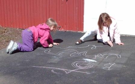 Chalking at preschool