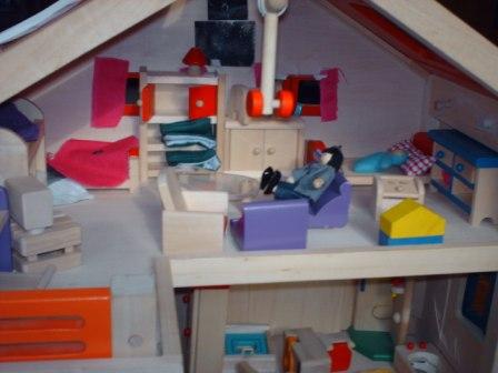This is the upstairs of my dollhouse.