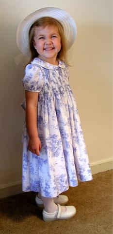 Bethan in her Easter Sunday outfit