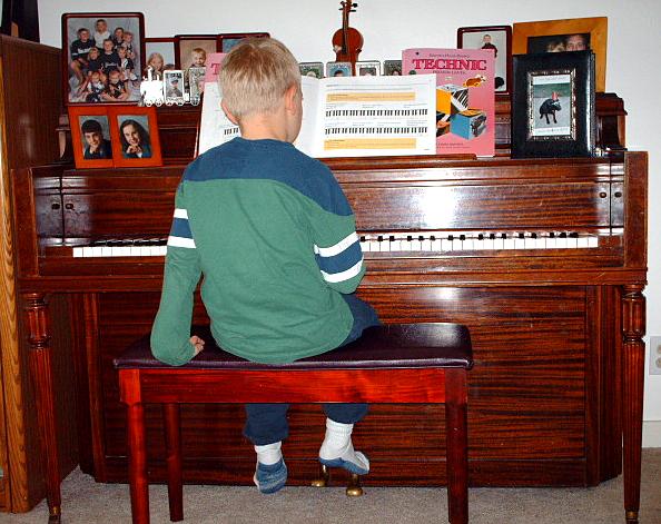Bethan took this picture of Jeffery practicing piano