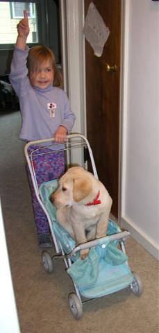 Little Jake takes a buggy ride