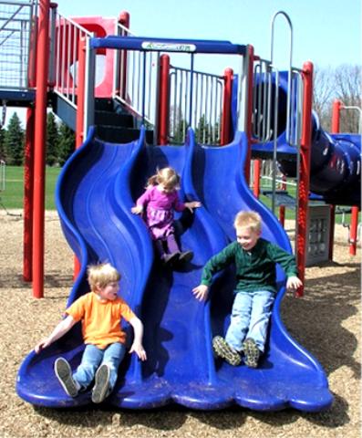 Three on the slide