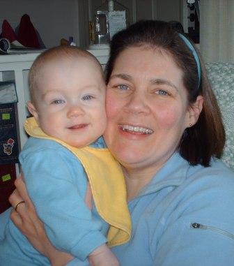 Bethan takes a picture of Thomas and Mommy