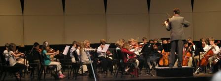 Jeffery plays viola at the Academy