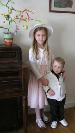 Bethan and Thomas ready for chuch
