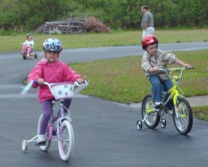 Bethan at her preschool bike rodeo