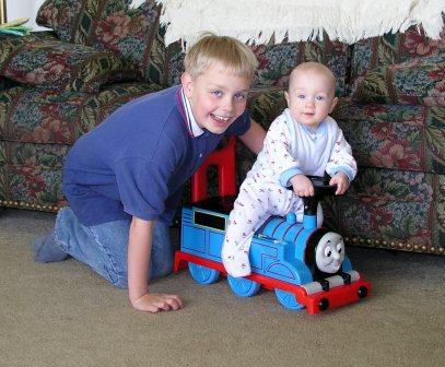 Train boys - and Bethan