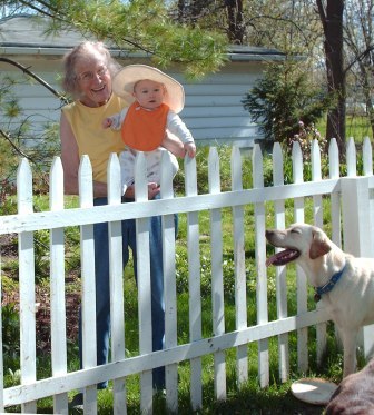Maya and Thomas at the fence