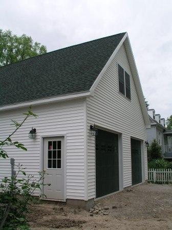 south side of the garage