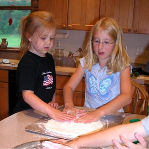 Patting the dough