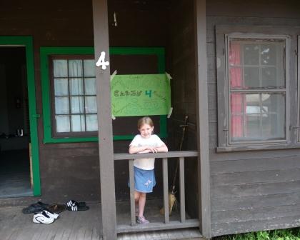 Bethan at Jeffery's Cabin 4 (also Daddy's MANY years ago)
