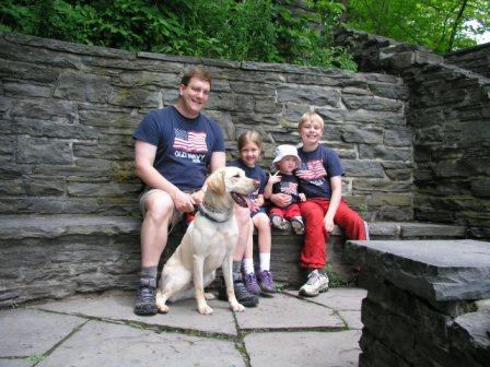 Taking a rest at Taughannock Falls overlook
