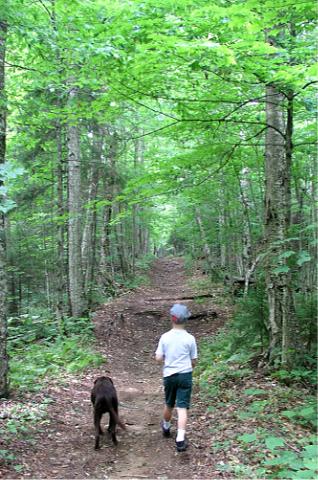 Morgan and Jeffery on a trail