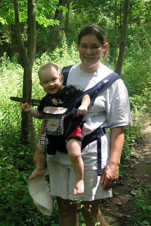 Enjoying the hike to the brook