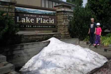 Lake Placid summer snow