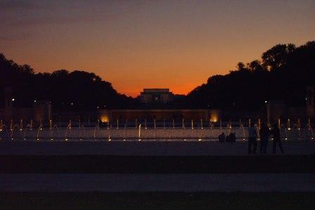 The Mall at dusk