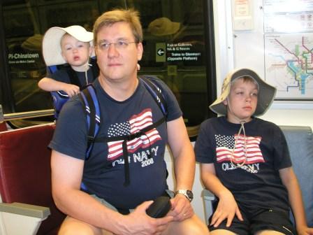 Waiting for our next stop