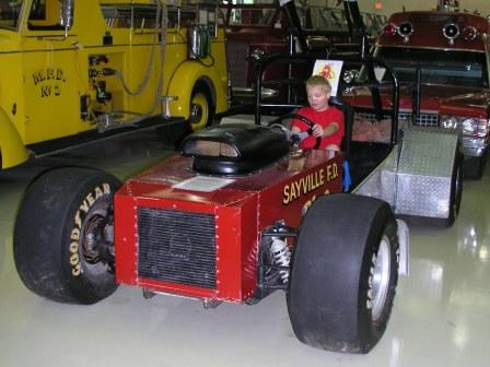 A Sayville sports fire car