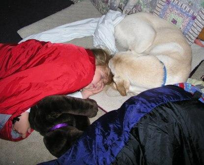 Bethan snuggles in with Jake