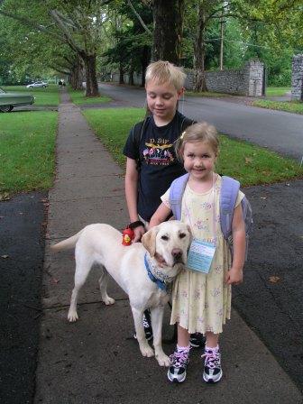 Waiting for the school bus