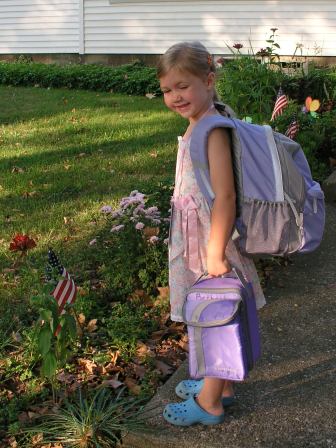 Bethan's all set for Kindergarten