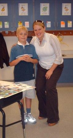 Jeffery and his 3rd grade teacher, Miss Odit